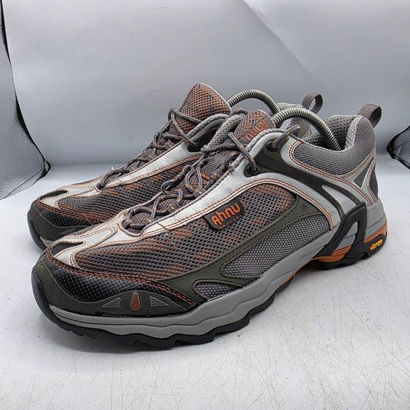 Ahnu Mens 11 Gray Hiking Shoes Vibram Soles Camping Outdoors Casual Walking - Picture 4 of 13